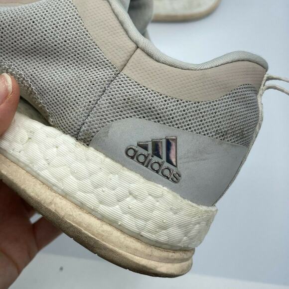 Adidas Womens Gray Pure Boost BB3286 Lace Low Top Running Shoes Size 10 Sneakers - Picture 6 of 9